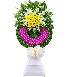 Kệ Hoa Chia Buồn Tím Hồng Cách Sắp Chỉn Chu