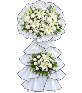 Kệ Hoa Kính Viếng Hai Cụm Trắng