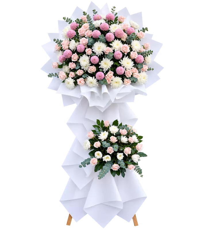 Kệ Hoa Kính Viếng Tím Hồng Tông Tím - Hồng