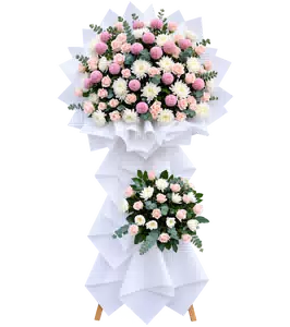 Kệ Hoa Kính Viếng Tím Hồng Tông Tím - Hồng