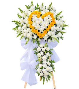 Kệ Hoa Kính Viếng Tông Trắng Cam