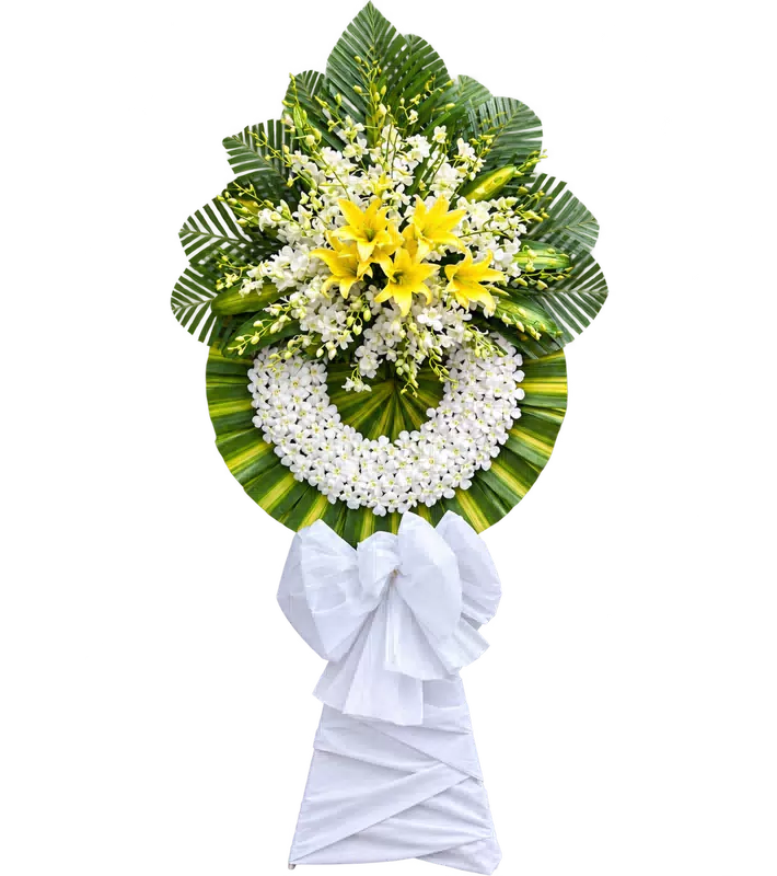Kệ Hoa Kính Viếng Vàng Xanh