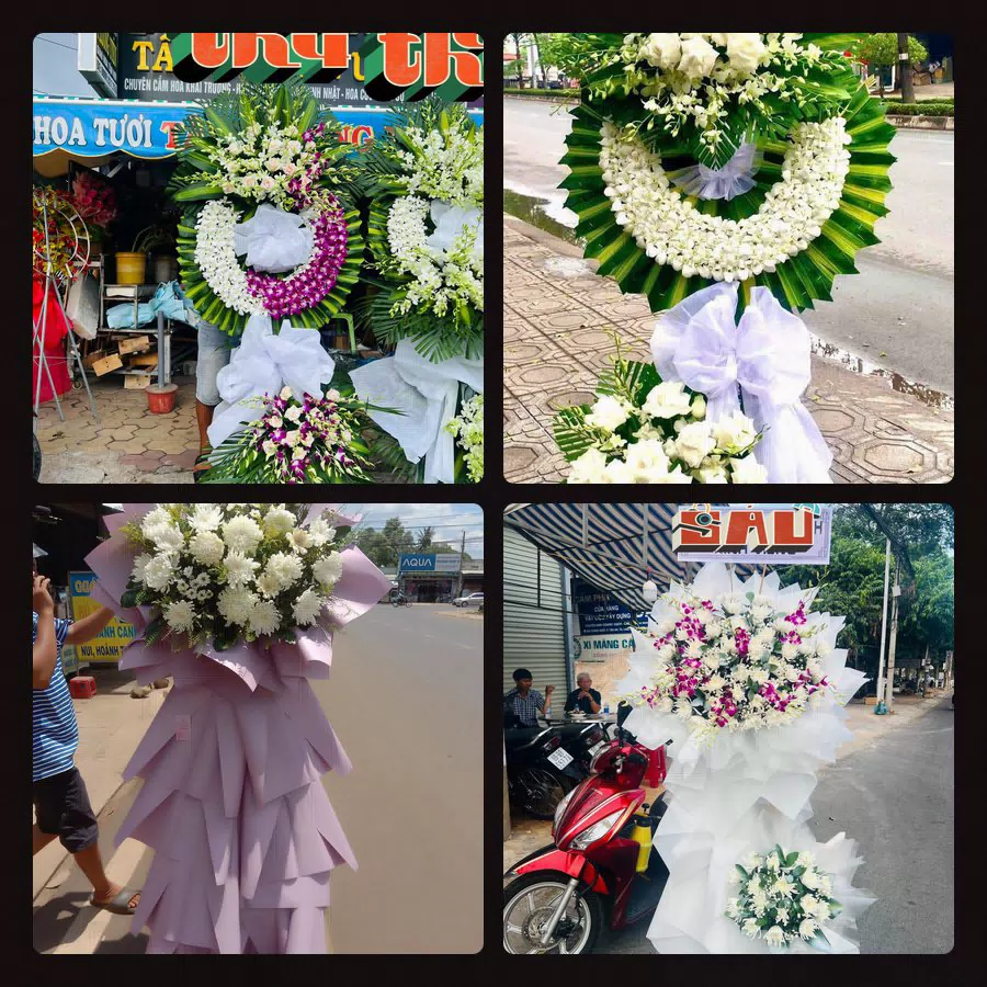 Kệ hoa tang lễ giao tại Diêu Trì, Huyện Tuy Phước - Đặt Hoa Viếng