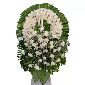 Kệ hoa viếng cúc trắng