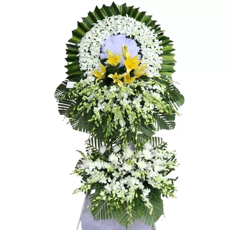 Kệ hoa viếng đám tang 2 tầng