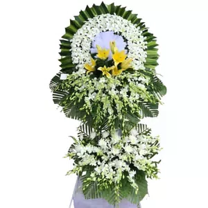 Kệ hoa viếng đám tang 2 tầng