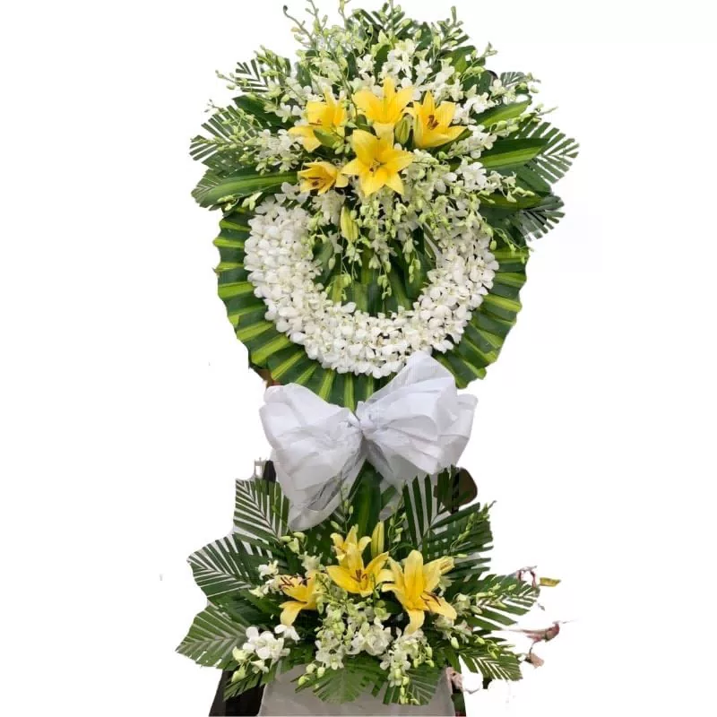 Kệ hoa viếng hoa ly