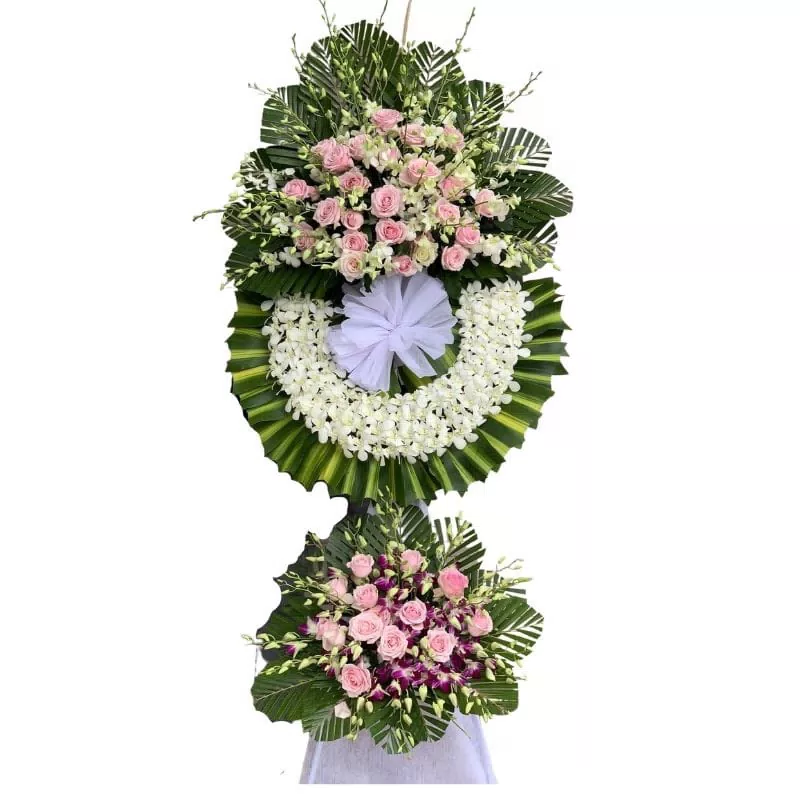 Kệ viếng 2 tầng hồng kính viếng