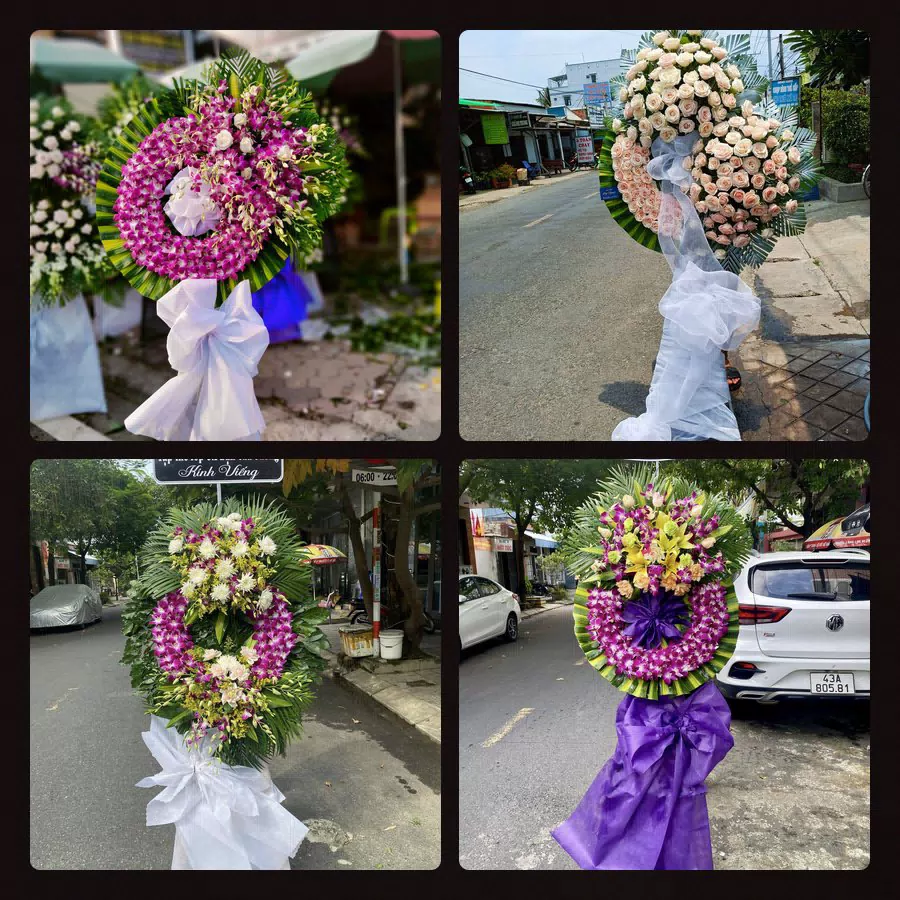 Vòng hoa chia buồn giao tận nhà tang lễ