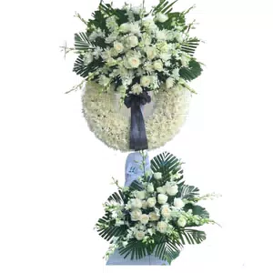 Vòng hoa tang lễ 2 tầng cúc